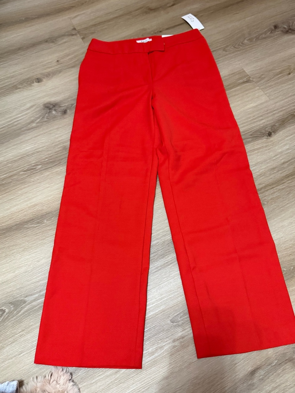 Classic Wide-Leg Red Dress Pants